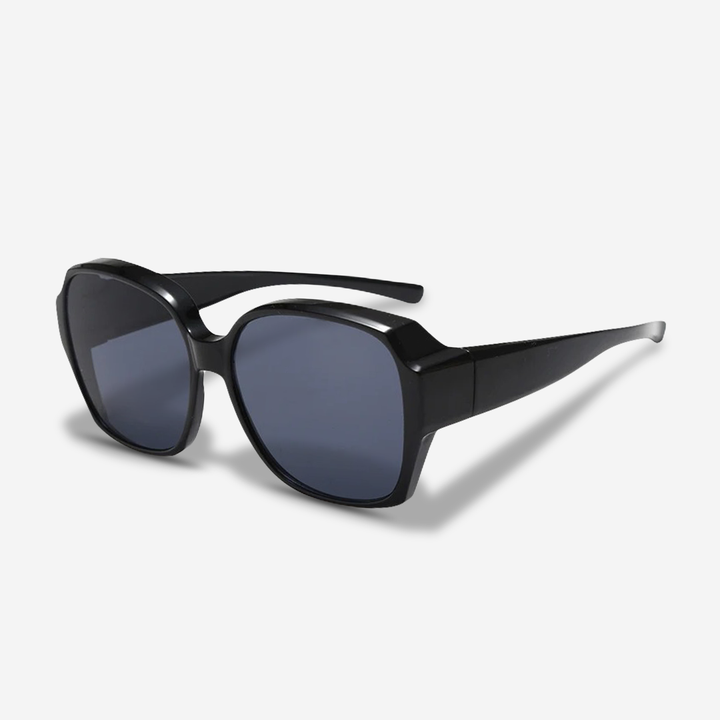 Clip solaire universel pour lunettes de vue, homme et femme. Élégant, anti-UV et polarisé.