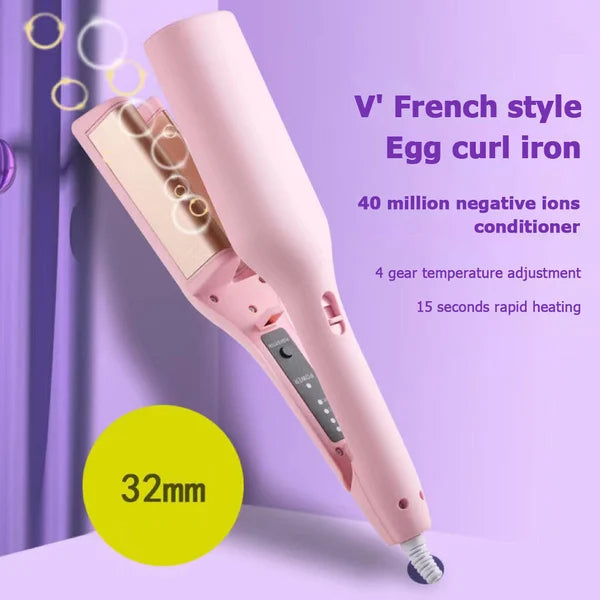 Produit capillaire innovant GlamCurl pour créer des boucles et ondulations durables, ajoutant du volume.