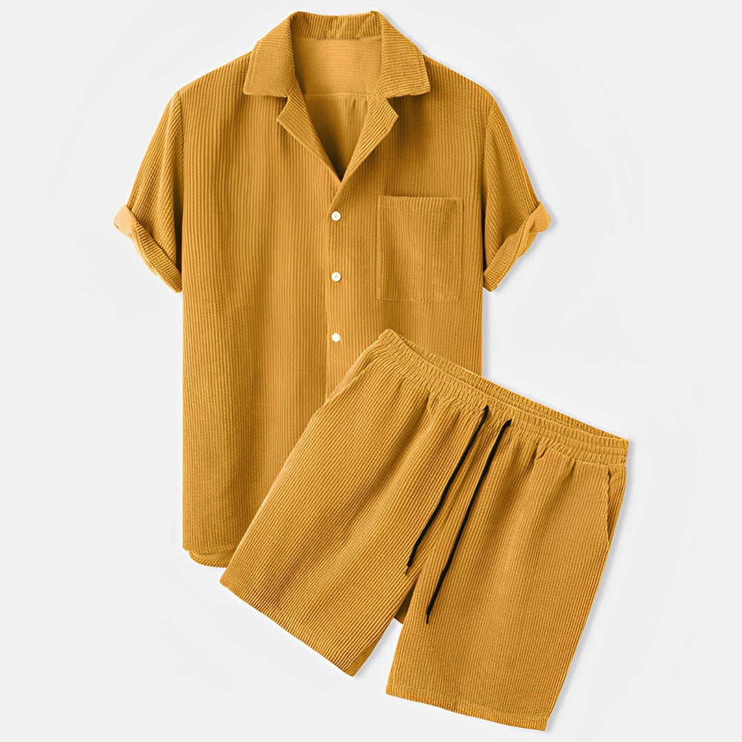 Ensemble homme 2 pièces élégant et confortable. Tenue décontractée parfaite pour le style urbain et les loisirs.