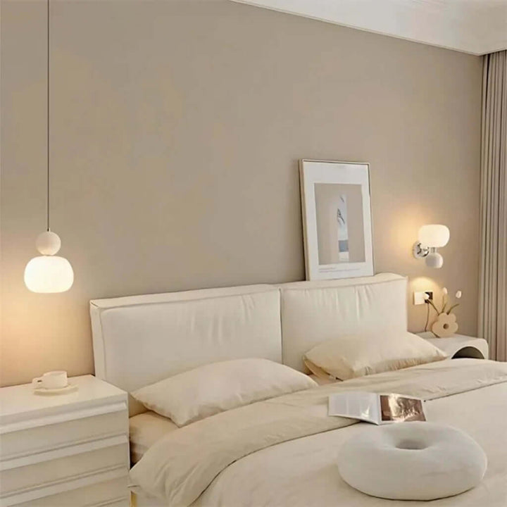 Suspension Art Déco crème, luminaire de plafond design pour une touche élégante.
