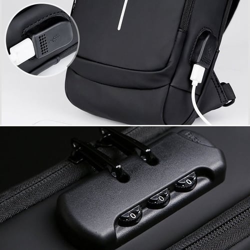 Sac bandoulière anti-vol pour femme, sécurisé, USB, style chic pour toutes les saisons.