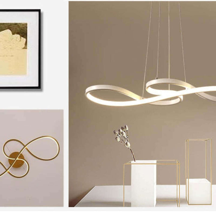 Luminaire LED artistique note de musique, design élégant pour intérieur moderne et sophistiqué.