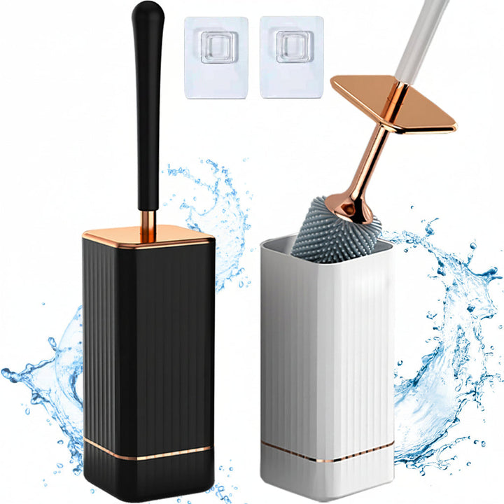 Brosse WC hygiénique avec support mural moderne pour un nettoyage efficace de la salle de bain.