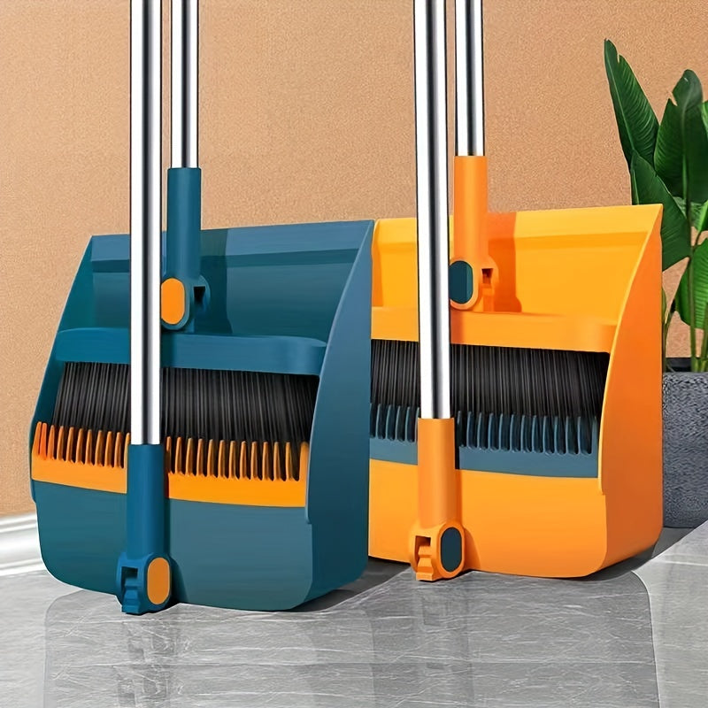 Ensemble balai & pelle ergonomique, tête rotative. Nettoyage facile et efficace des sols de votre maison.