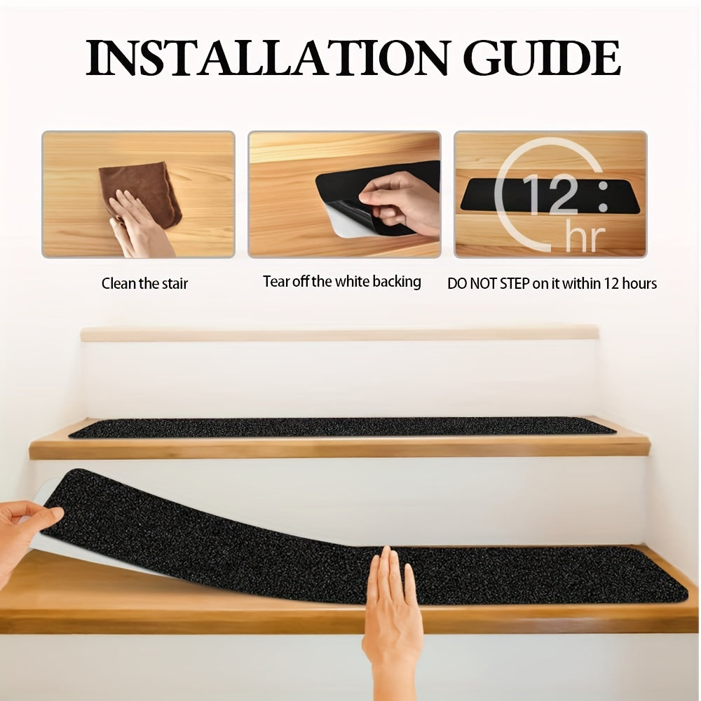 10 bandes antidérapantes résistantes aux intempéries pour escaliers extérieurs, assurant une sécurité optimale contre les glissades.