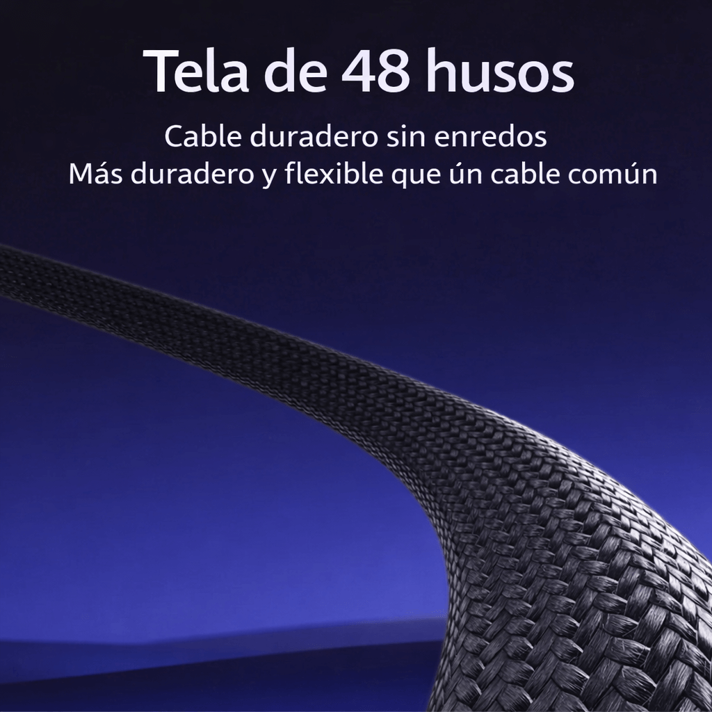 Cable de Carga Rápida USB-C 2-en-1 con Soporte Integrado para Móvil y Tablet