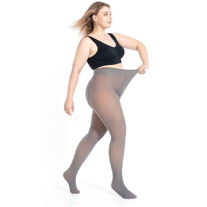 Collant galbant polaire femme, effet peau nue. Doublure chaude et confortable pour l'hiver.