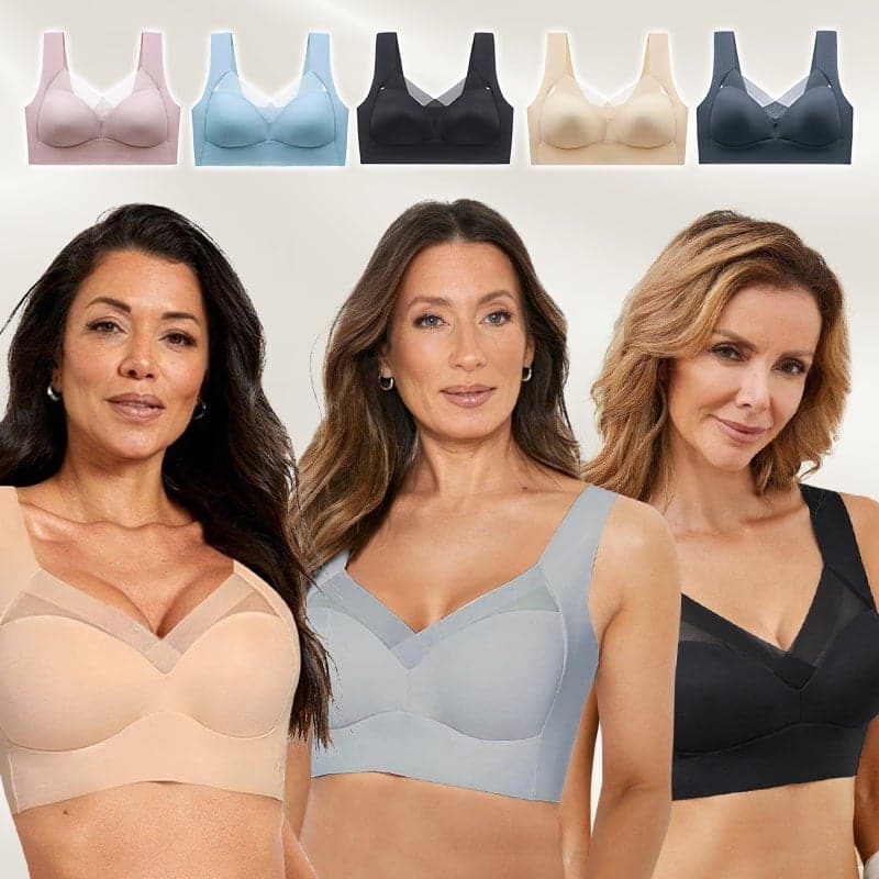 Lingerie femme sans fil, push-up respirant, confort et soutien invisible.