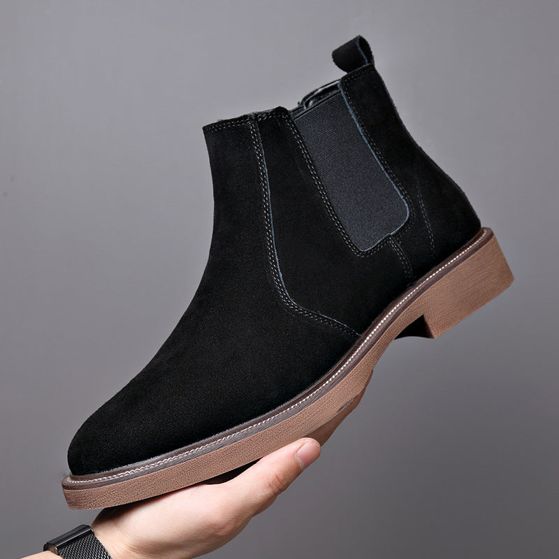 Bottines Chelsea marron café pour hommes, design élégant et confort optimal. Parfaites pour le quotidien.