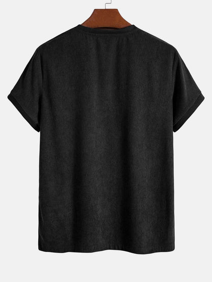 Unisex Ribbad T-shirt - Mjuk Bomull - Kortärmad