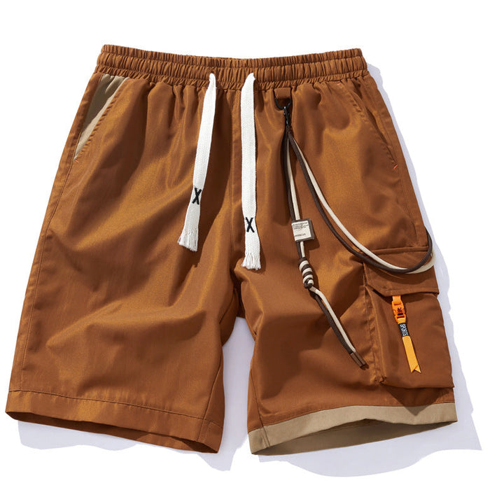 Short sport cargo homme, confortable pour randonnée, fitness ou décontracté. Poche zippée sécurisée.