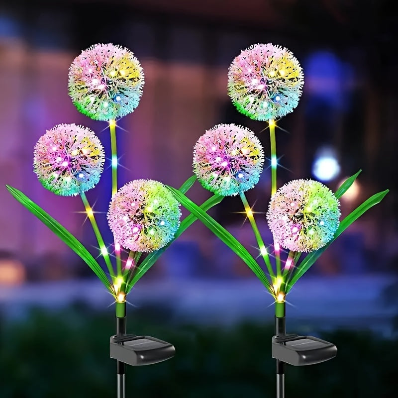 Pissenlit lumineux solaire LED, ornement de jardin autonome et élégant, parfait pour une décoration extérieure durable.