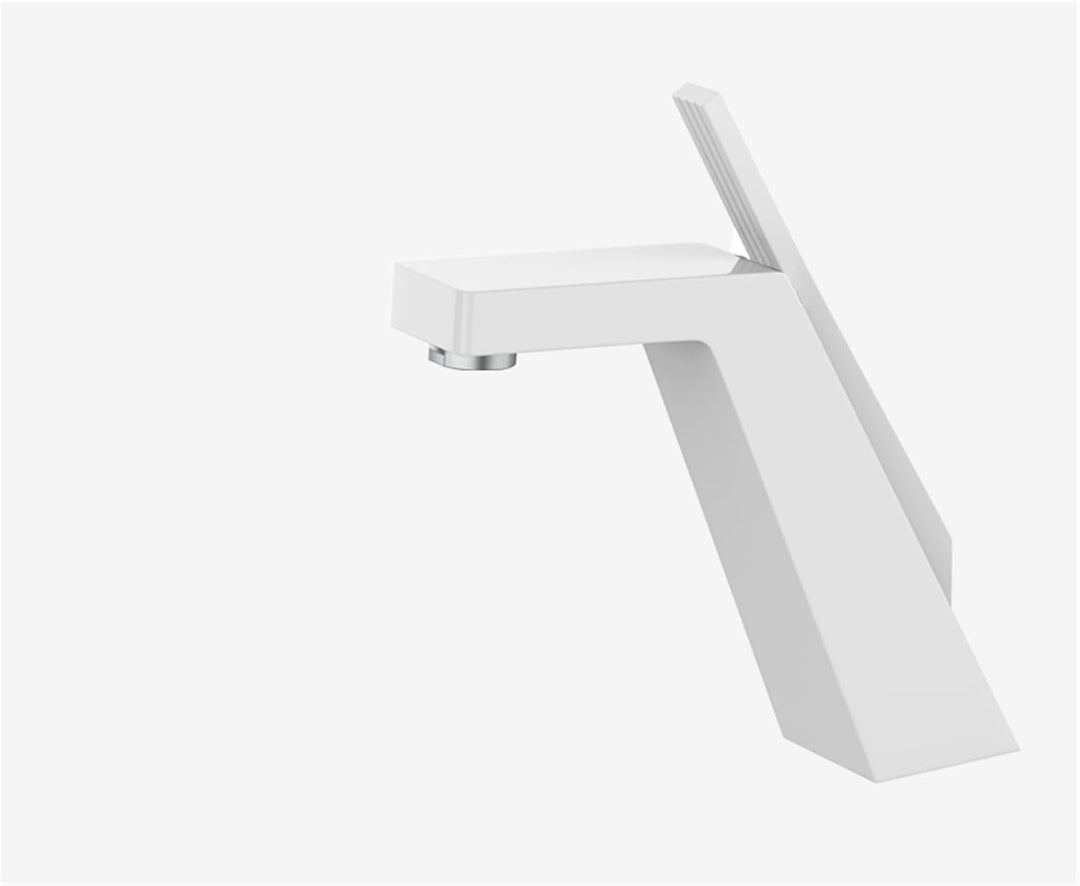 Robinet de salle de bain contemporain, mitigeur monocommande pour lavabo, finition chrome poli.
