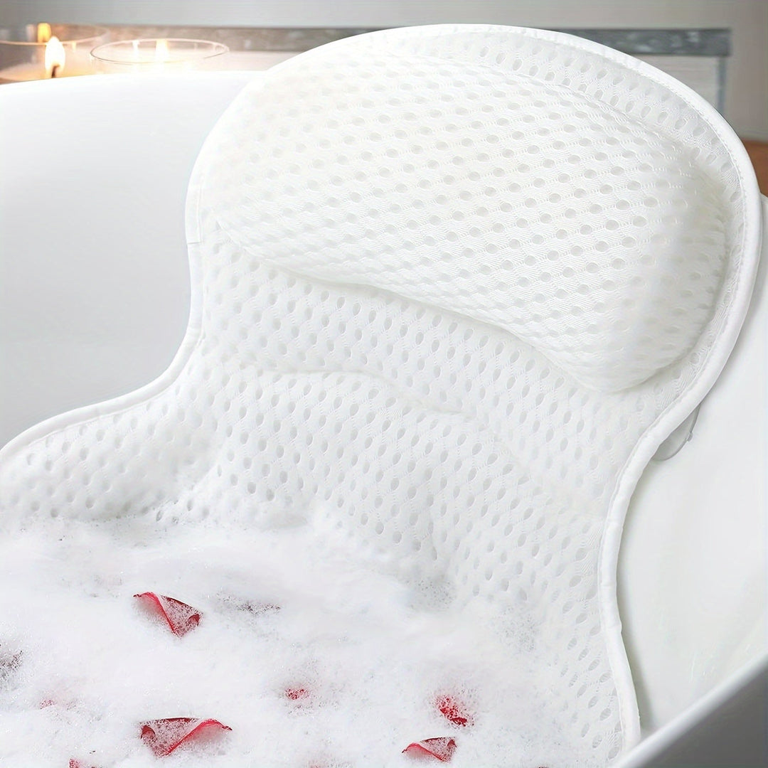 Coussin de bain respirant LuxieSpa hypoallergénique, séchage rapide, assure hygiène et bien-être.