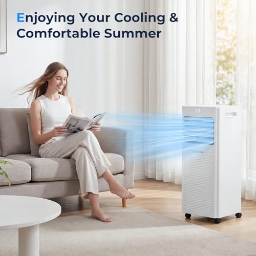 Panneau de contrôle intuitif du climatiseur portable 9000 BTU, facile à utiliser en été.