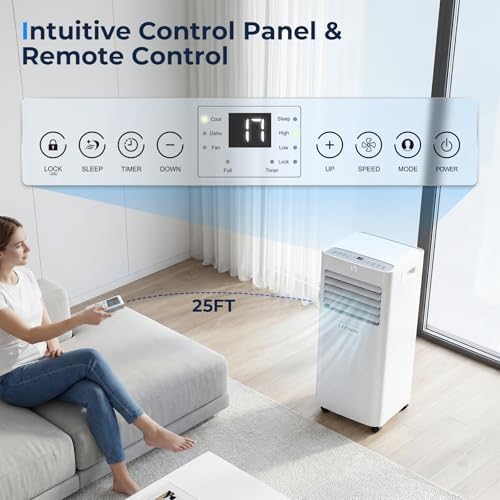 Climatiseur portable 9000 BTU avec son kit d'évacuation d'air chaud pour appartement.