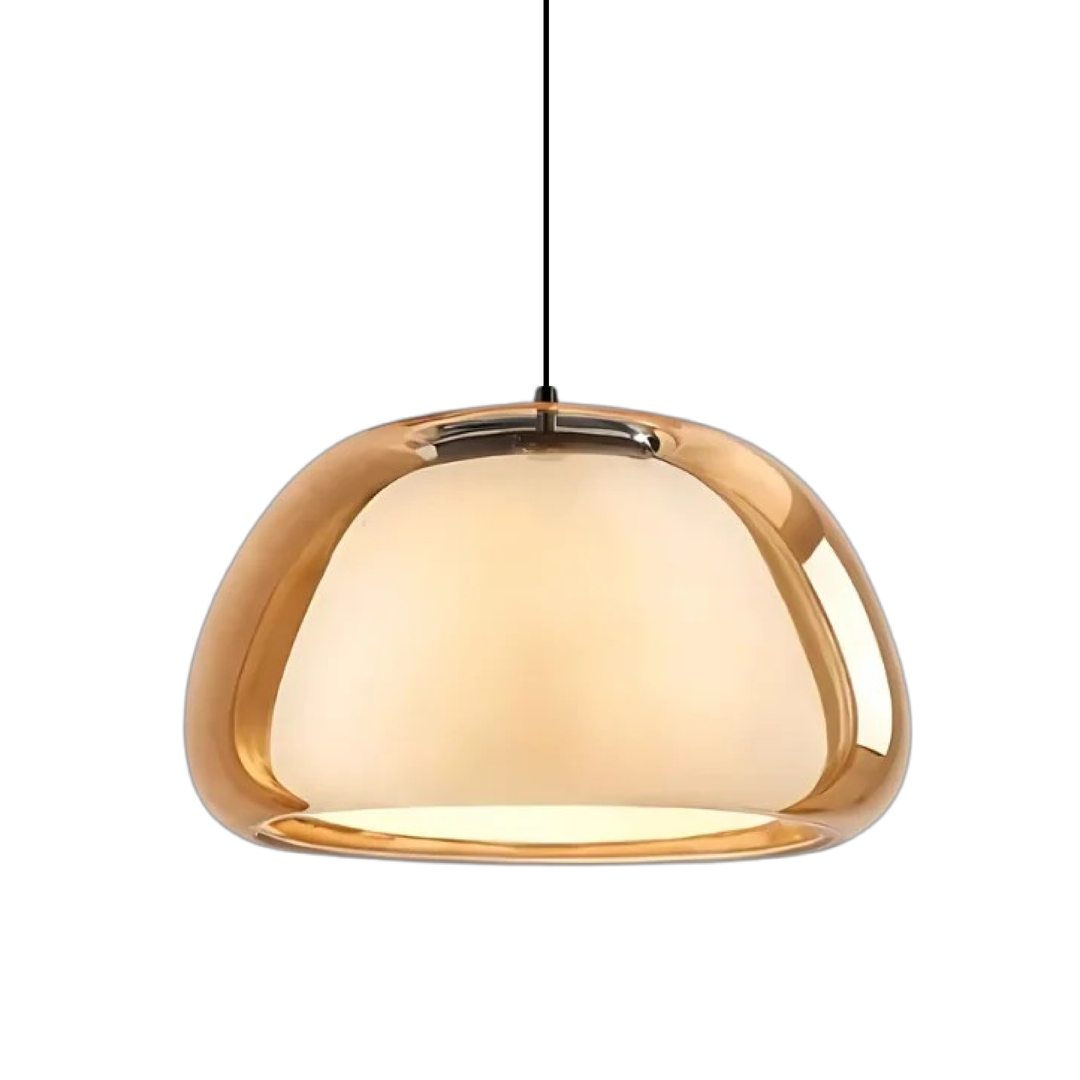 Suspension luminaire Jelly design moderne, en verre soufflé artisanal, pour un éclairage d'ambiance raffiné.
