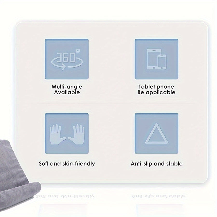 Support tablette velours doux et réglable, parfait pour lecture et films. Confort amélioré, réduit la fatigue.