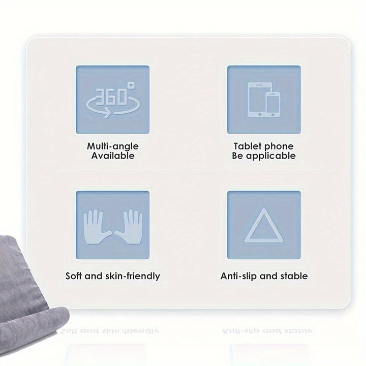Support tablette velours doux et réglable, parfait pour lecture et films. Confort amélioré, réduit la fatigue.