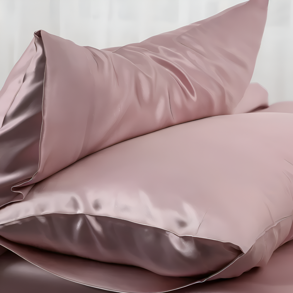 Housse de coussin douce en polyester, assure un sommeil profond et réparateur.