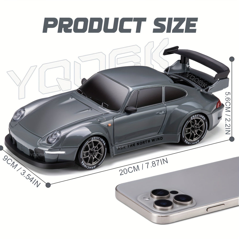 Jouet enfant voiture RC drift puissante 4x4, véhicule télécommandé rechargeable avec lumières.
