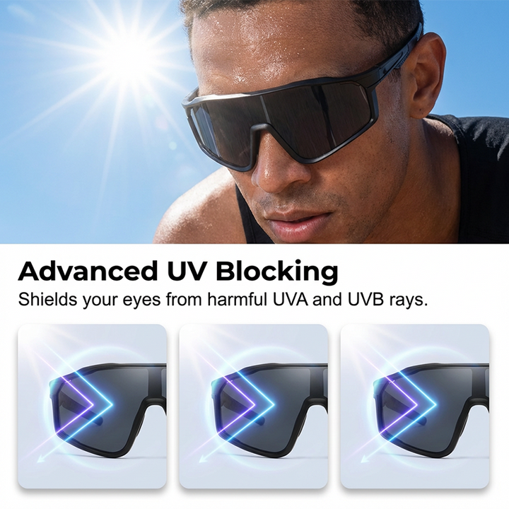 Protection UV avancée : lunettes photochromiques unisexe pour toutes vos aventures sportives.