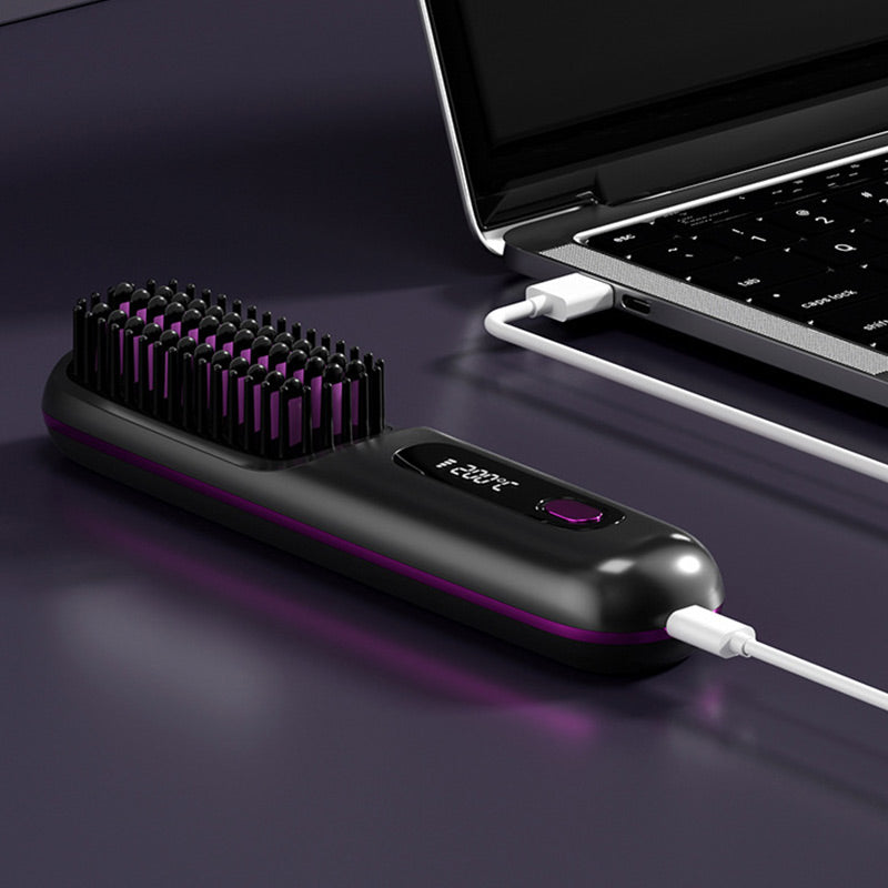 Lissage rapide et efficace: brosse lissante céramique sans fil pour tous types de cheveux.