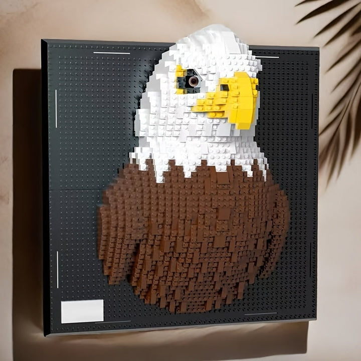 Kit de construction 3D requin et aigle. Décoration murale assemblable, parfait pour un loisir créatif.