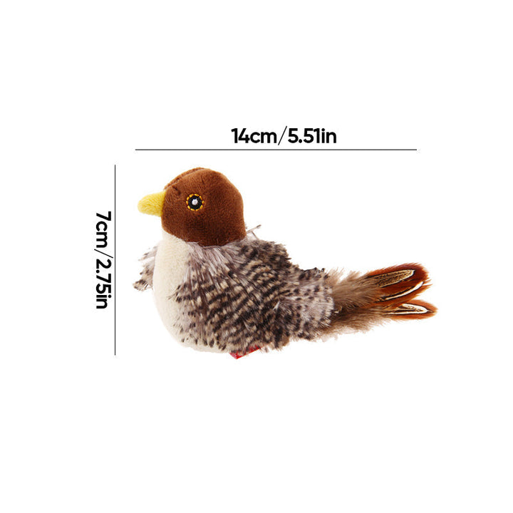 Jouet interactif pour félin avec plumes changeantes et sons, garantissant des heures de plaisir.