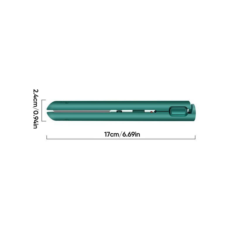 Fer à boucler portable, mini taille, pour des boucles définies ou un lissage précis des cheveux.