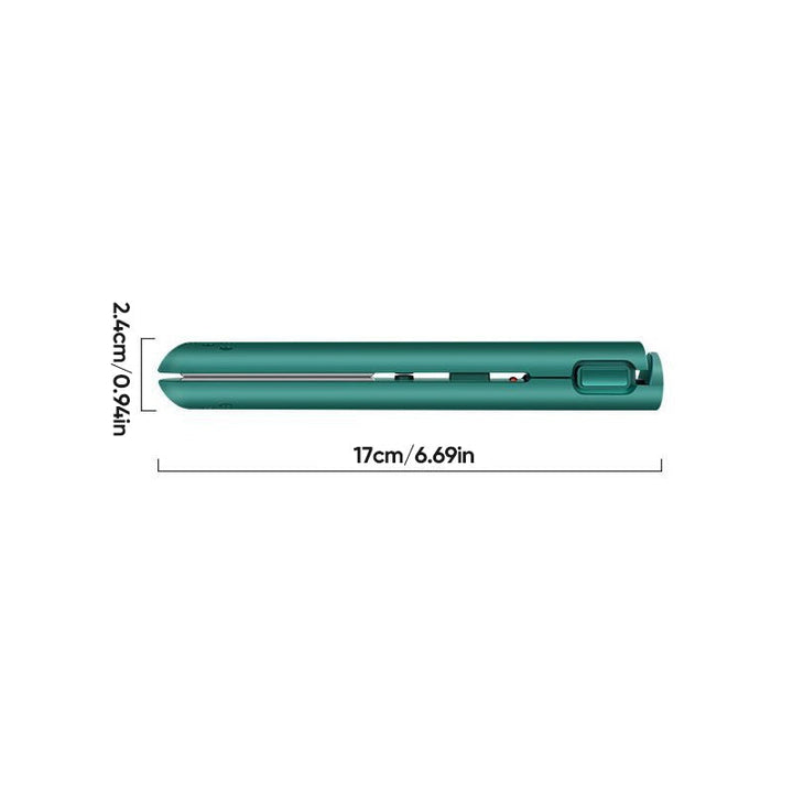 Fer à boucler portable, mini taille, pour des boucles définies ou un lissage précis des cheveux.