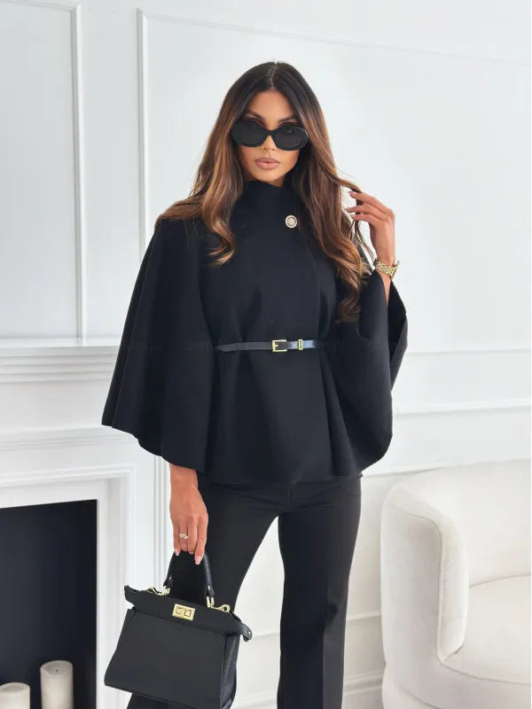 Mode automne : pull femme à col roulé, coupe élégante et confortable, idéal pour un look chic.