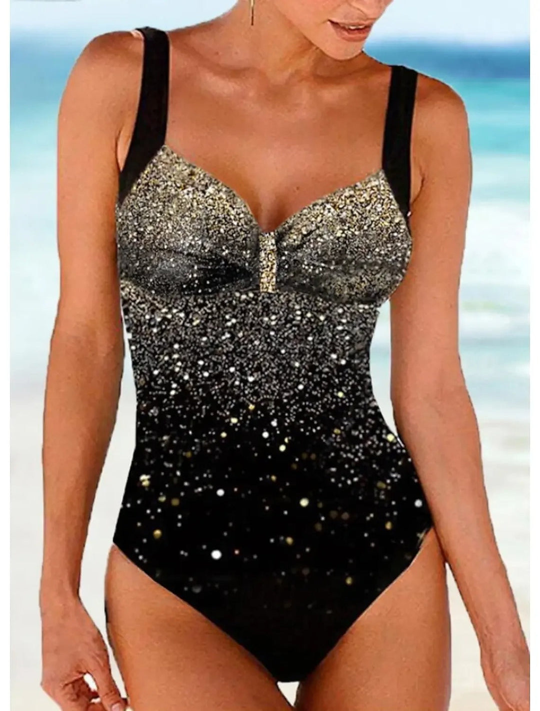Maillot de bain push-up femme, style moderne et ajusté, pour un look chic et confiant en été.