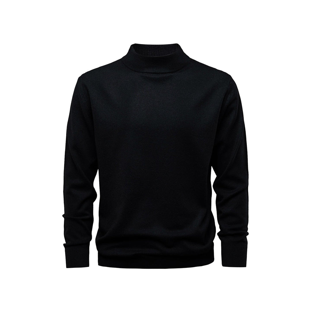 Pull homme chaud à col montant pour l'hiver. Confortable et polyvalent pour un look décontracté ou chic.