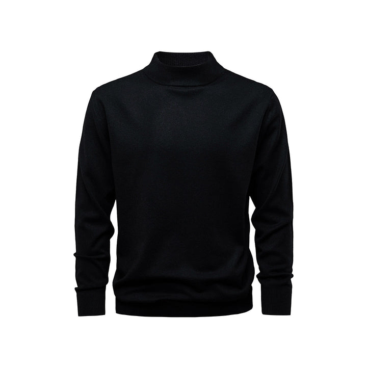 Pull homme chaud à col montant pour l'hiver. Confortable et polyvalent pour un look décontracté ou chic.