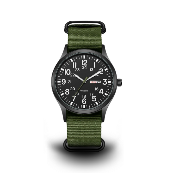 Montre outdoor homme étanche 100m, verre saphir anti-rayures.