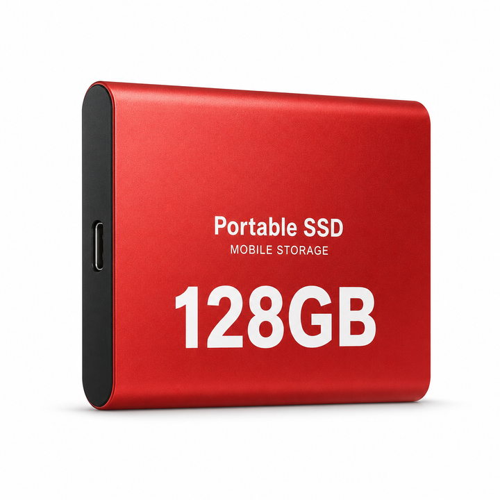 Disque SSD 128 Go ultra-rapide, idéal pour étendre le stockage informatique externe et assurer un accès rapide.