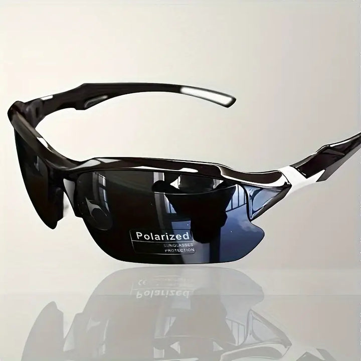 Lunettes de soleil de sport polarisées pour homme/femme, protection UV400, idéales cyclisme, course et pêche.