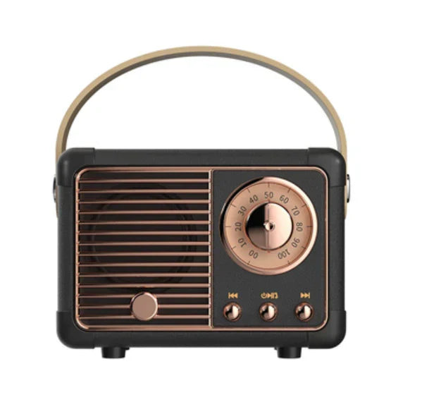 Haut-parleur Bluetooth rétro Sonique Classic, son stéréo premium portable pour musique.