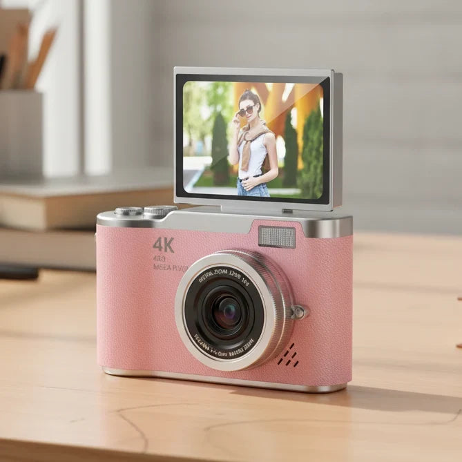 Caméra numérique 4K Ultra HD 48MP pour photos et vidéos nettes et de haute qualité.