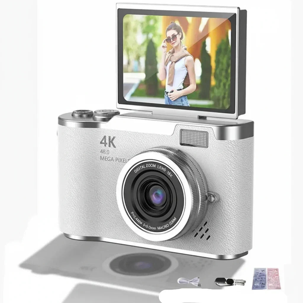 Capturez des instants mémorables avec cette caméra numérique 4K Ultra HD 48MP, parfaite pour le vlogging.