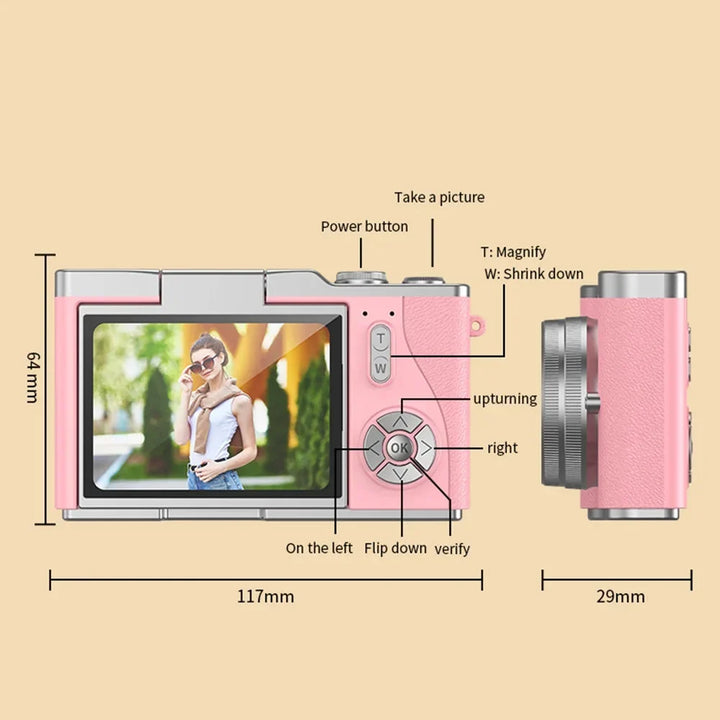 Enregistrez des vidéos 4K Ultra HD et photos 48MP avec cette caméra numérique avancée de vlogging.