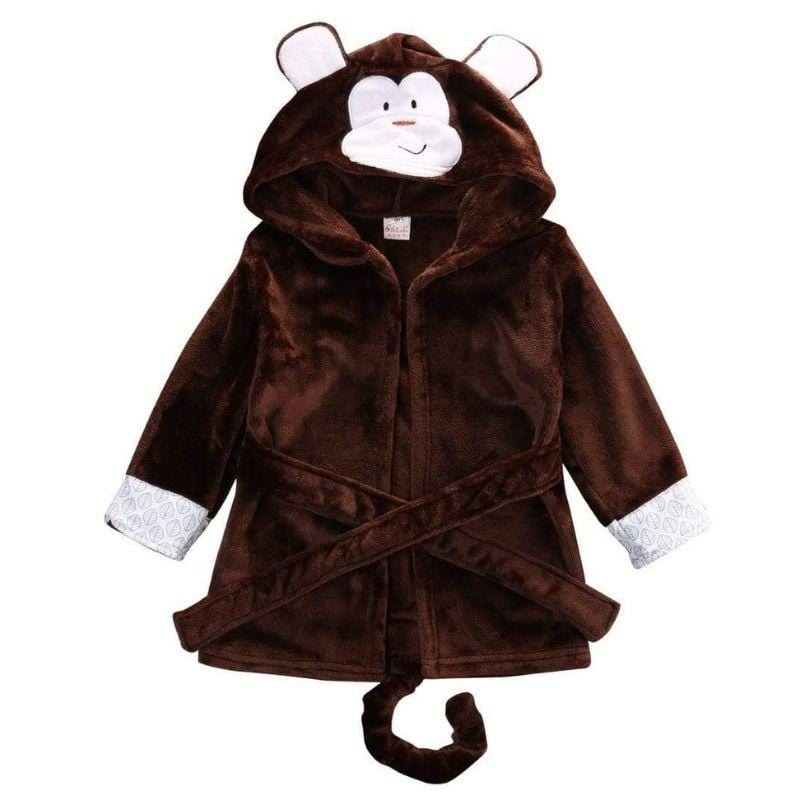 Cadeau bébé original : peignoir sortie de bain animaux stylé, en coton doux pour fille ou garçon, confortable.