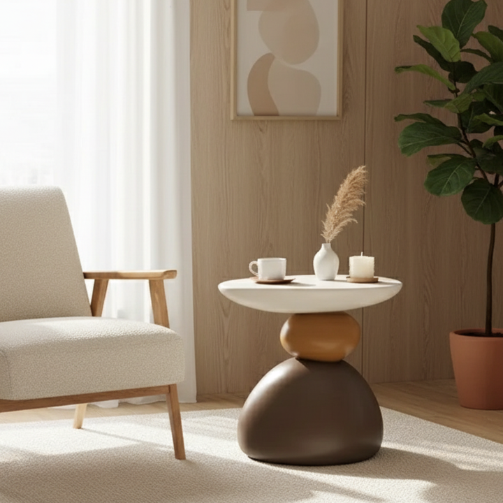 Meuble d'appoint contemporain, minimaliste. Parfait pour décoration intérieure salon/chambre, design moderne.