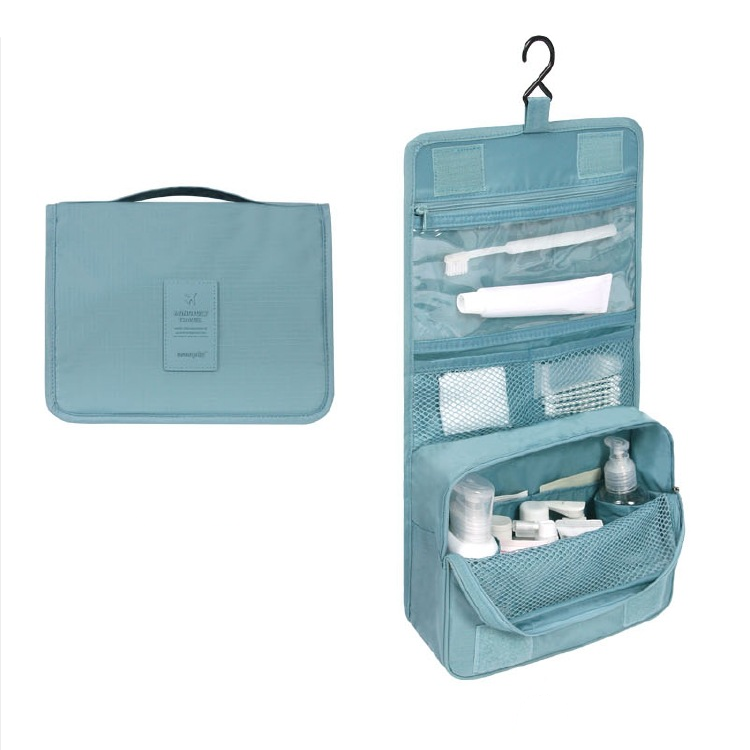 Trousse de toilette imperméable à suspendre, fleurs, parfait pour les vacances.