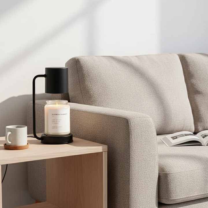 Lampe réchauffe-cierge moderne, parfaite pour diffuser vos senteurs préférées sans flamme, décoration tendance.