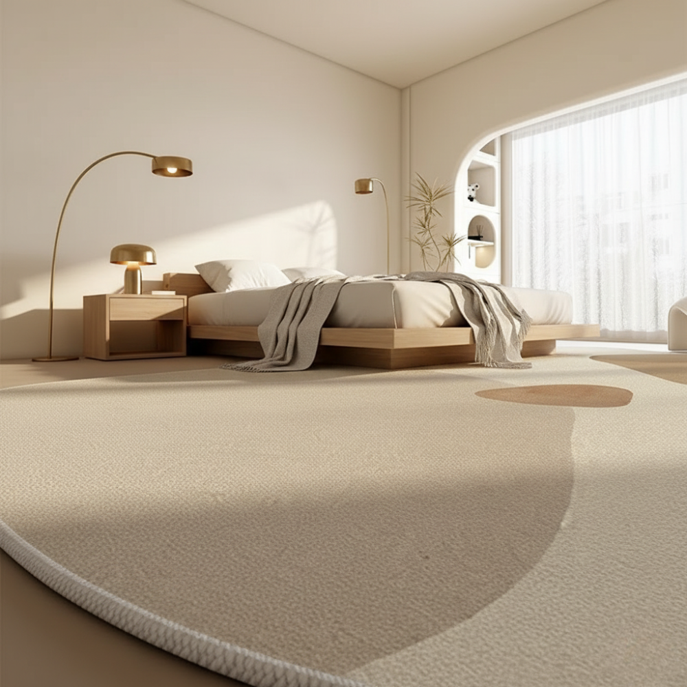 Tapis géométrique Novara, antidérapant et lavable, style japonais pour la maison.