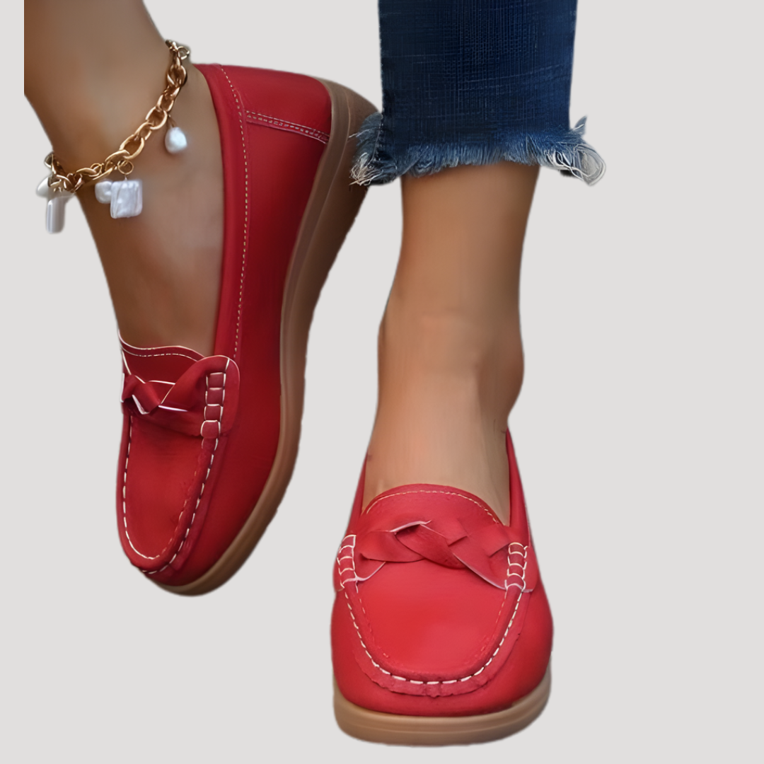 Mocassins femme d'été ultra-confortables, idéal pour un look décontracté ou élégant, avec finition nœud stylé.