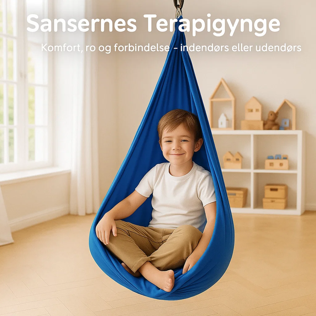 Balançoire sensorielle d'extérieur robuste pour adultes et enfants, aide à l'apaisement et la relaxation.