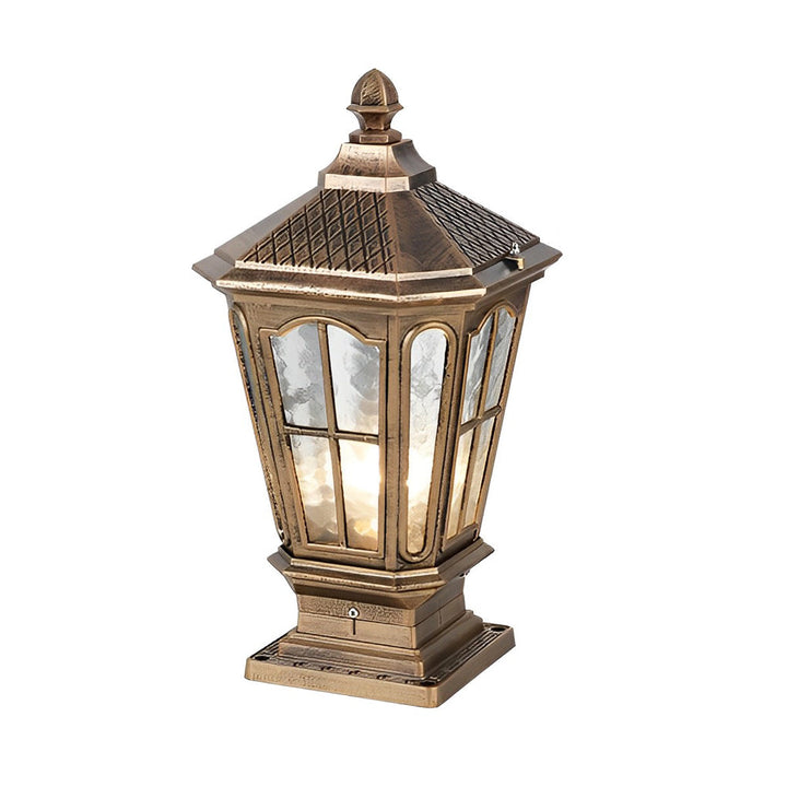 Socle lumineux solaire étanche en aluminium, éclairage LED automatique pour jardin et extérieur.